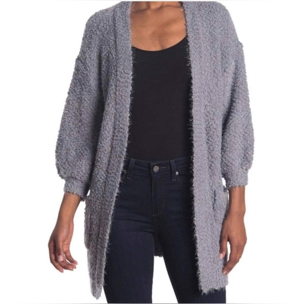 FRNCH Paris Eyelash Two Pocket Gray
Cardigan Size M/L